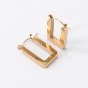Square hoop earrings